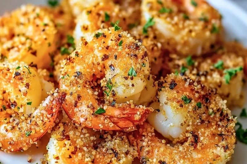 Air Fryer Garlic Parmesan Shrimp dish served on a plate