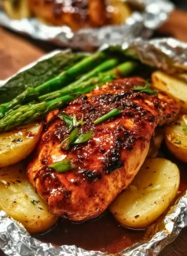 Delicious Chicken Foil Packets Recipe with fresh veggies and seasonings