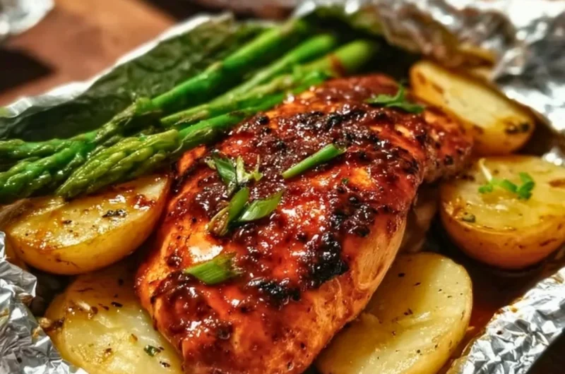 Delicious Chicken Foil Packets Recipe with fresh veggies and seasonings