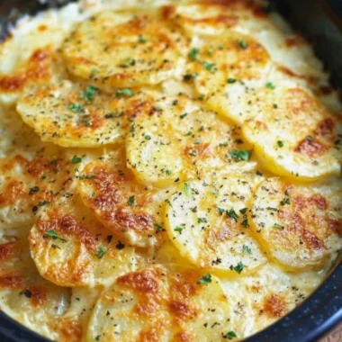 Delicious crockpot scalloped potatoes served in a bowl