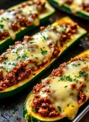 Healthier ground beef zucchini boats recipe for a delicious dinner