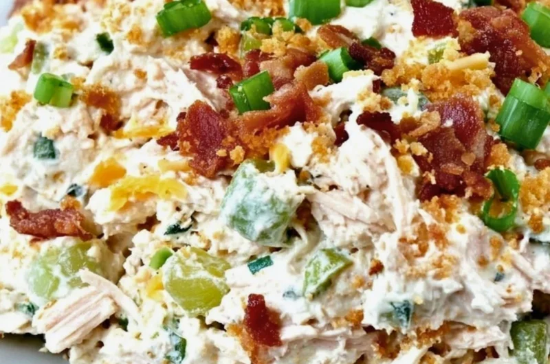 Delicious Keto Jalapeño Popper Chicken Salad with creamy dressing and spices