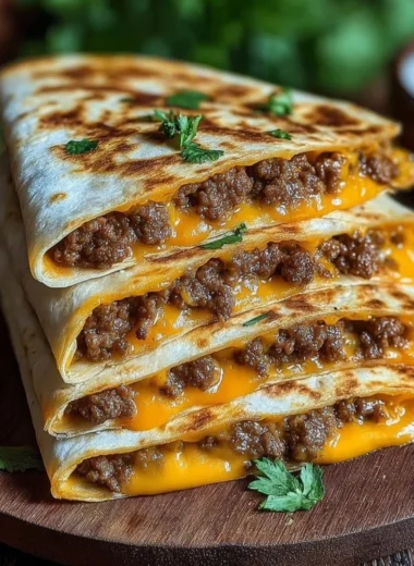 Delicious Smashburger Quesadillas with fresh ingredients and melted cheese