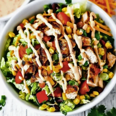 Taco Chicken Salad with fresh ingredients and vibrant flavors