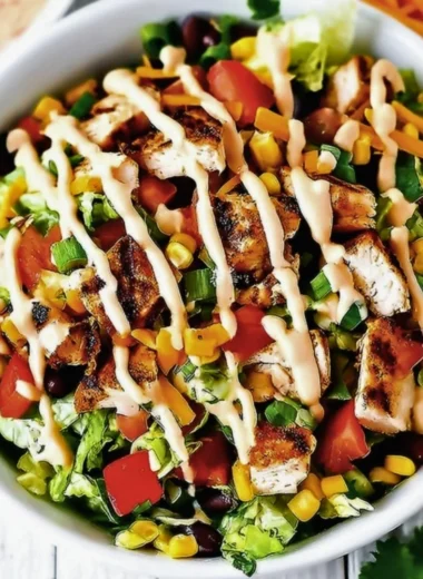 Taco Chicken Salad with fresh ingredients and vibrant flavors