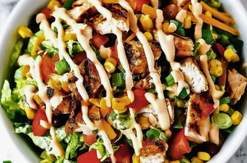 Taco Chicken Salad with fresh ingredients and vibrant flavors