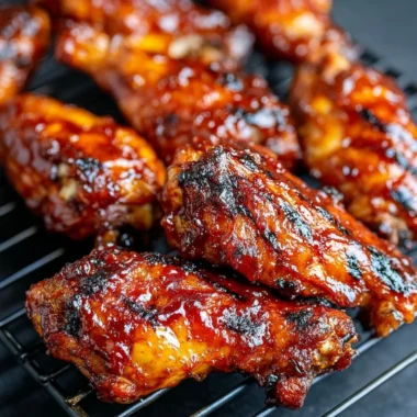 Best oven-baked BBQ chicken wings served with dipping sauce