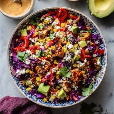 Chipotle Chicken Salad with vibrant ingredients and zesty dressing