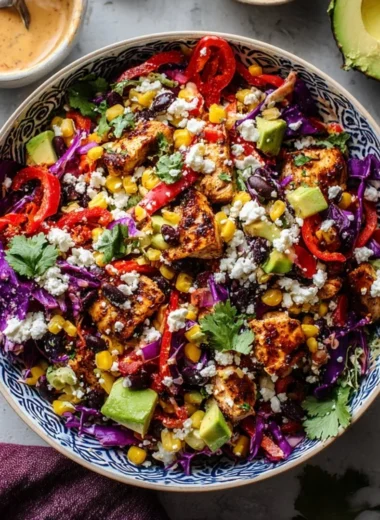 Chipotle Chicken Salad with vibrant ingredients and zesty dressing