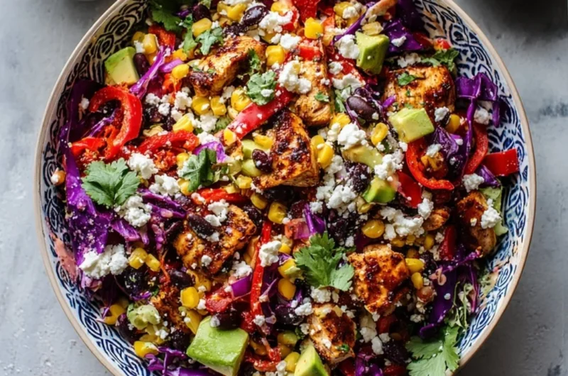 Chipotle Chicken Salad with vibrant ingredients and zesty dressing