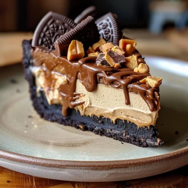 Delicious Chocolate Peanut Butter Pie with a rich chocolate layer and creamy filling