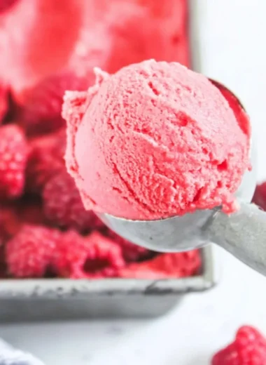 Delicious homemade frozen yogurt served in a bowl with fresh toppings