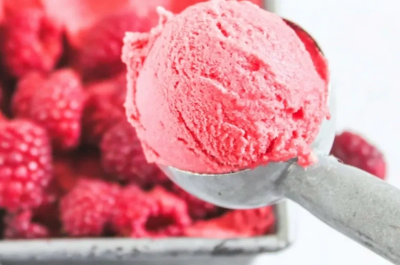 Delicious homemade frozen yogurt served in a bowl with fresh toppings