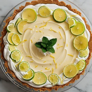 Delicious slice of Pioneer Woman lemon icebox pie on a plate