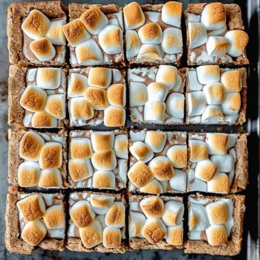 Delicious S'more Bars with graham crackers, marshmallows, and melted chocolate