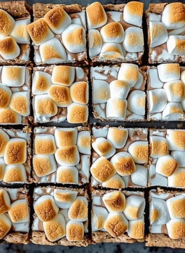 Delicious S'more Bars with graham crackers, marshmallows, and melted chocolate