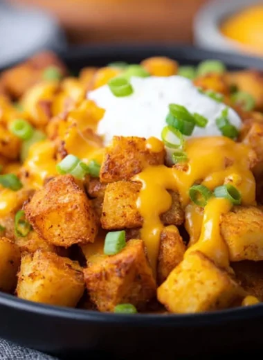 Delicious Taco Bell Potato Bites copycat recipe on a plate with dipping sauce