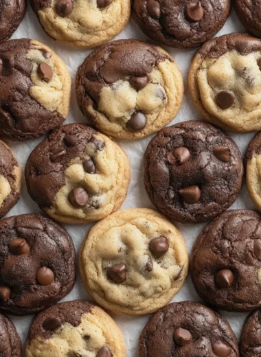 Delicious brookie cookies combining brownie and cookie textures in one treat