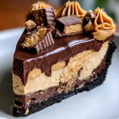Delicious Chocolate Peanut Butter Pie with creamy filling and chocolate crust