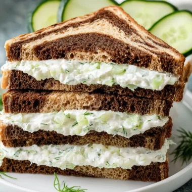 Delicious cucumber sandwiches ready for a picnic or afternoon tea