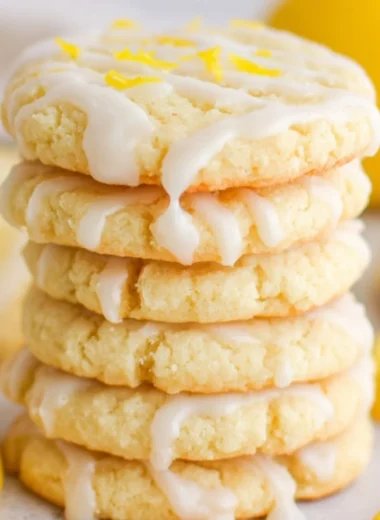Freshly baked lemon sugar cookies on a cooling rack