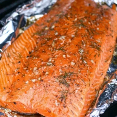 Delicious smoked salmon dish served on a platter with garnishments