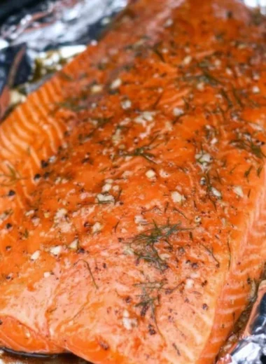 Delicious smoked salmon dish served on a platter with garnishments