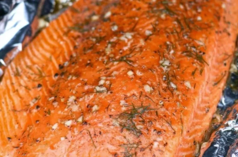 Delicious smoked salmon dish served on a platter with garnishments