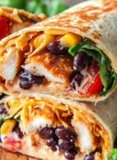 Delicious Southwest chicken wraps filled with chicken, veggies, and sauces