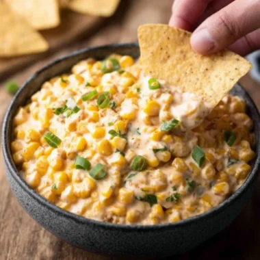 Delicious Southwest Corn Dip served in a bowl, perfect for gatherings.
