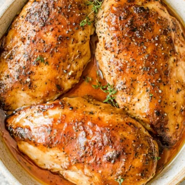 Juicy Brown Sugar Garlic Chicken Breasts cooked to perfection
