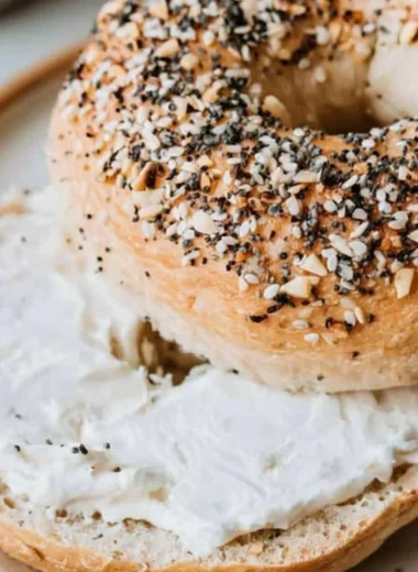 Freshly baked sourdough bagels with a golden crust and chewy interior